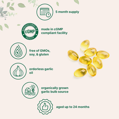 Odorless Aged Garlic Extract — Heart & Cholesterol Support Softgels