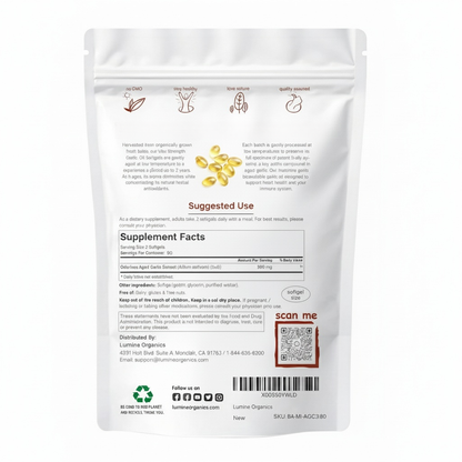 Odorless Aged Garlic Extract — Heart & Cholesterol Support Softgels